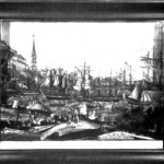 Ein Hinterglasbild aus dem Jahre 1857. Ansicht des Hafens von Boston [32]