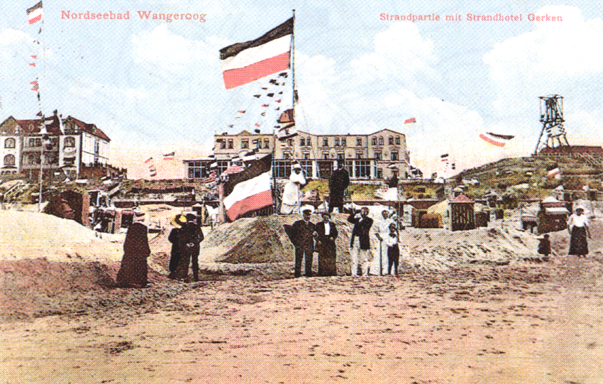 Nordseebad Wangerooge. Ansichtspostkarte. Poststempel 23.9.1914