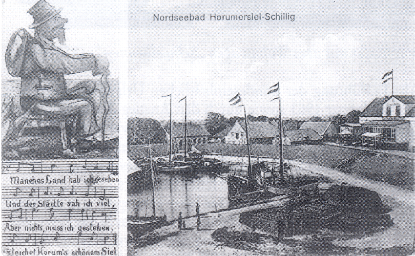 Nordseebad Horumersiel-Schillig. Ansichtspostkarte. Poststempel 5.12.1914