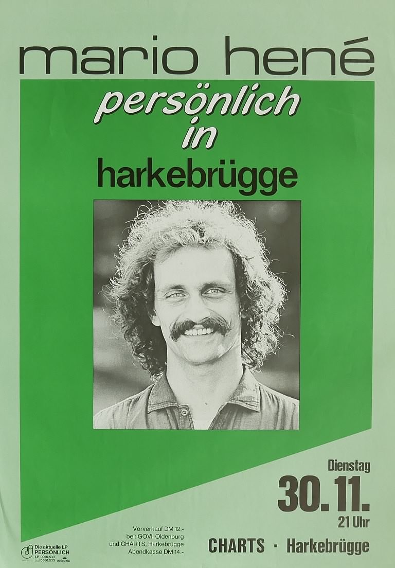 Mario Hené, 30. November 1982, Charts, Harkebrügge