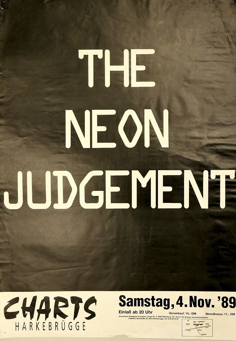 The Neon Judgement, 04. November 1989, Charts, Harkebrügge