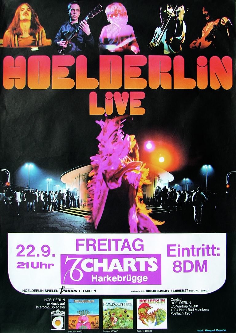 Hölderlin 22. September 1978, Charts, Harkebrügge