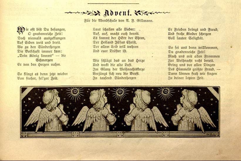Advent aus Abendschule von 1907