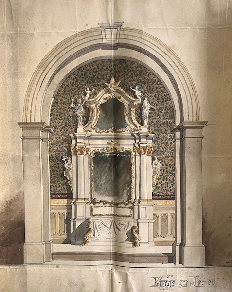 Die bauliche Situation im Osten der Kirche, die ja dem Brand von 1959 zum Opfer gefallen ist