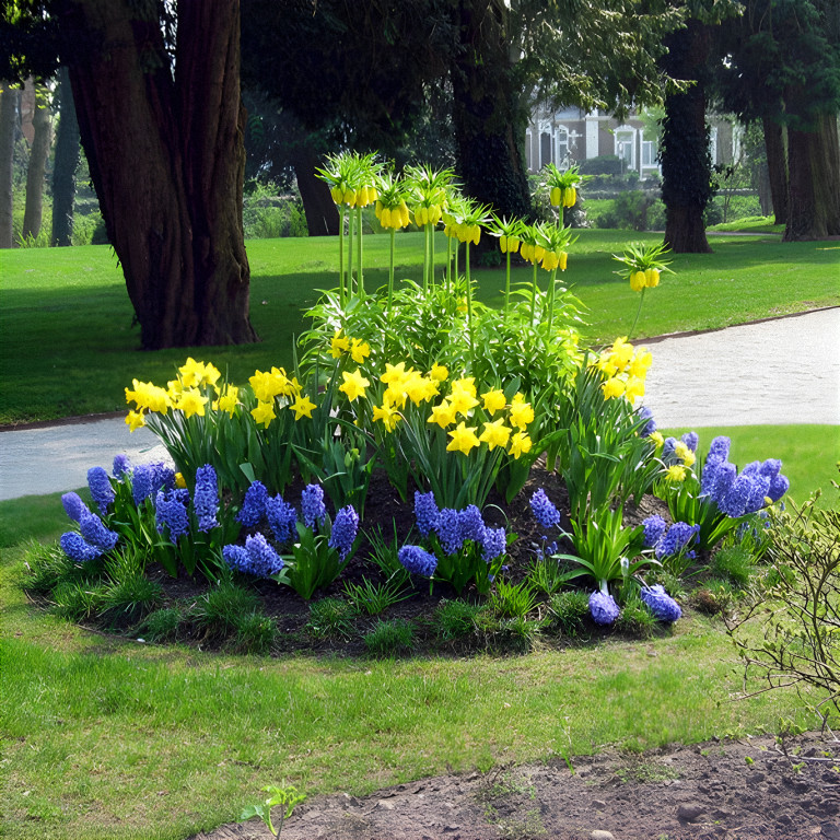 Blumenbeet mit Kaiserkrone