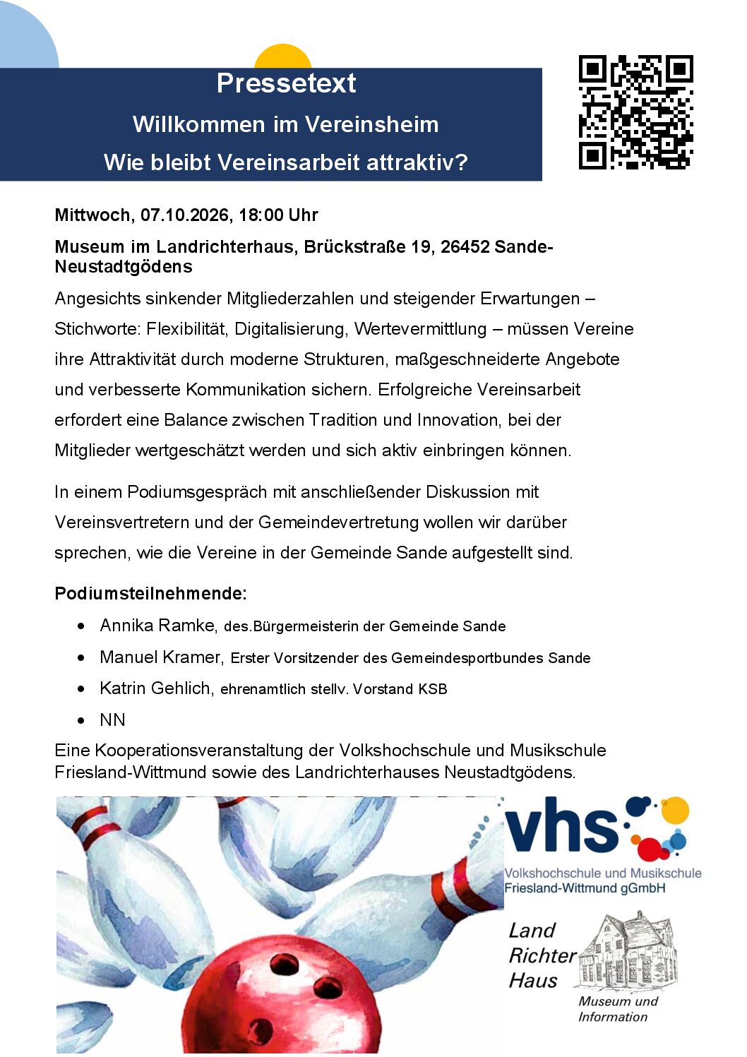 Pressetext Podiumsdiskussion