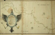 Augustinus Fuchs (?-?) u. Anton Friedrich Redhas (?-?), Carte von der Gräntz-Linie zwischen dem Amte Wittmund und Jever-Land, ca. 1:8.000, kolorierte Handzeichnung, 174x51 cm, 1745/46. Inv.-Nr. 12225 (Ka 226) Augustinus Fuchs (?-?) u. Anton Friedrich Redhas (?-?), Carte von der Gräntz-Linie zwischen dem Amte Wittmund und Jever-Land, ca. 1:8.000, kolorierte Handzeichnung, 174x51 cm, 1745/46. Inv.-Nr. 12225 (Ka 226)