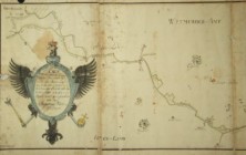 Augustinus Fuchs (?-?) u. Anton Friedrich Redhas (?-?), Carte von der Gräntz-Linie zwischen dem Amte Wittmund und Jever-Land, ca. 1:8.000, kolorierte Handzeichnung, 174x51 cm, 1745/46. Inv.-Nr. 12225 (Ka 226) Augustinus Fuchs (?-?) u. Anton Friedrich Redhas (?-?), Carte von der Gräntz-Linie zwischen dem Amte Wittmund und Jever-Land, ca. 1:8.000, kolorierte Handzeichnung, 174x51 cm, 1745/46. Inv.-Nr. 12225 (Ka 226)