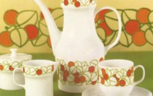 Kaffeeservice "Wien"
Firma: Melitta, Varel
Entwurf: Lilo Kantner, 1963
Dekor: Kirsche rot