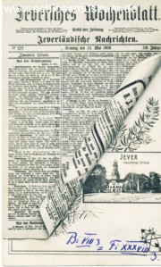 Eine lustige Idee für ein Postkartenmotiv von 1909.