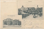 Das Hotel Erbgrossherzog und der Marktplatz um 1905.
