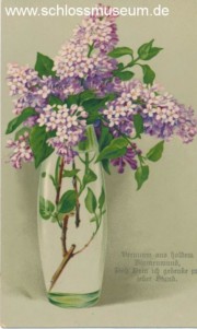 Einfach gemalte Kunstkarten befinden sich ebenfalls im Bestand.