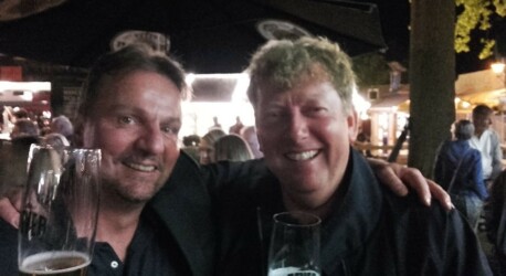 Lang nich‘ gesehen und doch wiedererkannt. Der Autor mit Freund auf der ZwiWo 2019