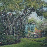 Jever, Haaks Laube, um 1960, 60,5x48,5 cm, Öl auf Leinwand, Besitz Schlossmuseum Jever (WV-Nr. 743)