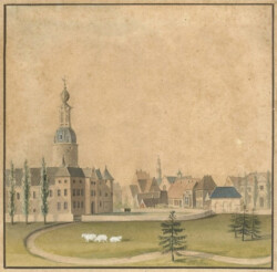 Abb. 2, F. Barnutz, Schloss Jever mit Park, 1834, Aquarell, Sammlung Schlossmuseum Jever